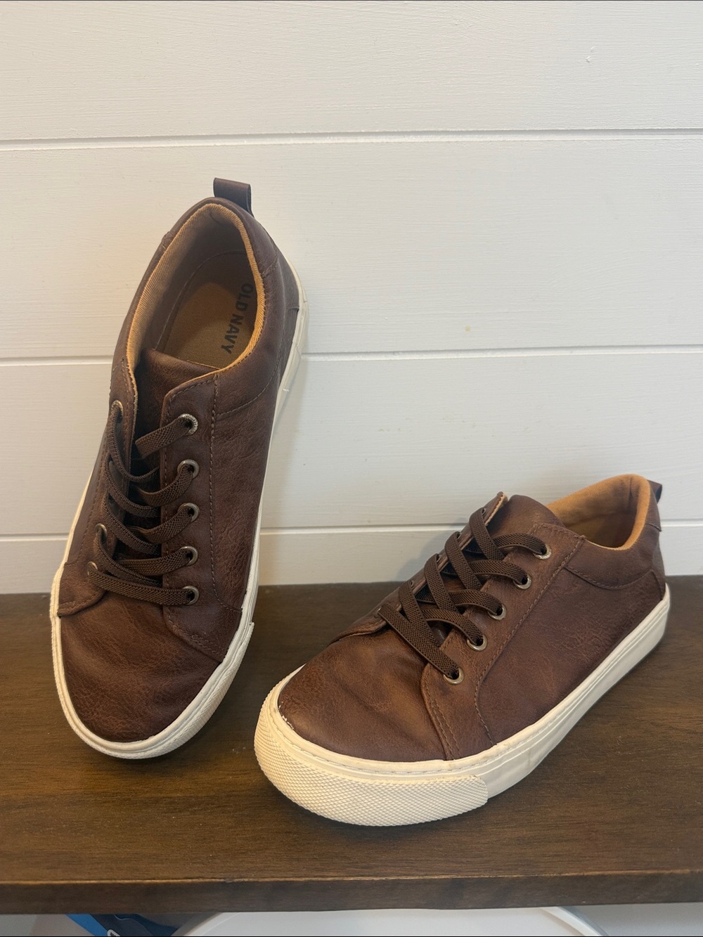 Old Navy Faux-Leather Lace-Up Sneakers